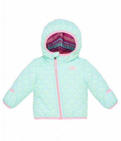 The North Face omkeerbare Ski Jas voor baby en peuter Infant Perrito Surf Green